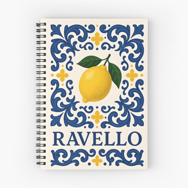 Item preview, Ravello Amalfi Coast – Italian Lemon Blue Tile Pattern Design designed and sold by EmeraldeaArt.