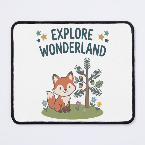 Aperçu de l'œuvre Explore Wonderland Cute Fox Woodland Forest Adventure Design créée et vendue par BoyleDesignShop.