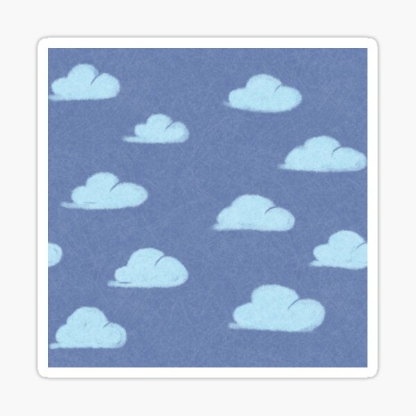 Summer Rainbow Patterns Collecion - Blue Sticker