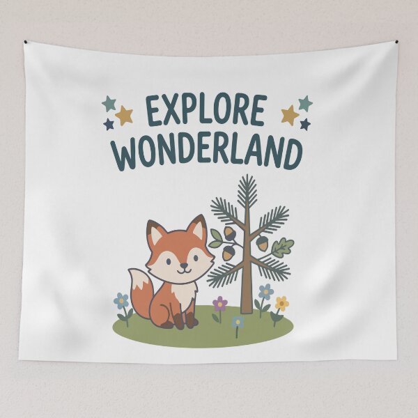 Item preview, Explore Wonderland Cute Fox Woodland Forest Adventure Design designed and sold by BoyleDesignShop.