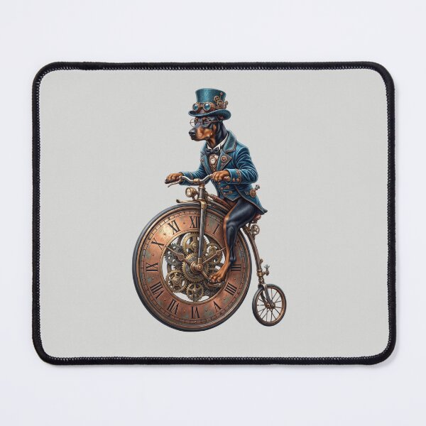 Item preview, Steampunk Doberman Clockwork Bicycle Art. designed and sold by KojourinArt.