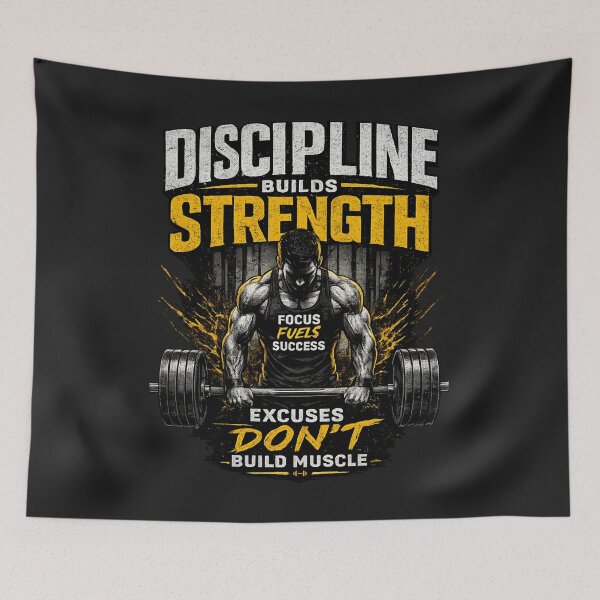 Item preview, Discipline Builds Strength Gym Workout Shirt designed and sold by Drip5.