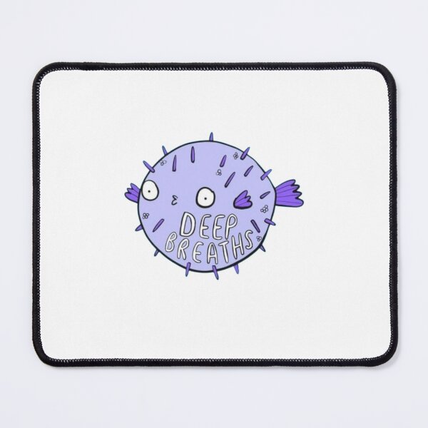 Item preview, deep breaths pufferfish designed and sold by indie cottage.