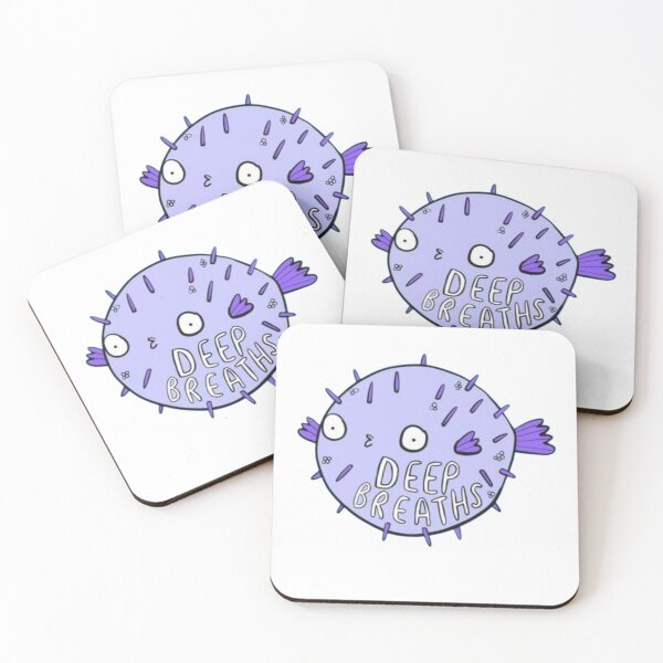 Item preview, deep breaths pufferfish designed and sold by indie cottage.