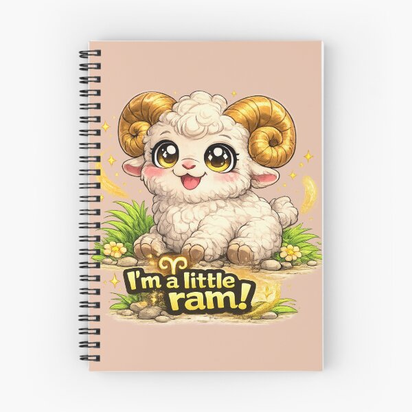 Item preview, Funny Cute Aries Ram Big Eyes Kawaii Zodiac Cartoon I’m a Little Ram designed and sold by StickyDelights.