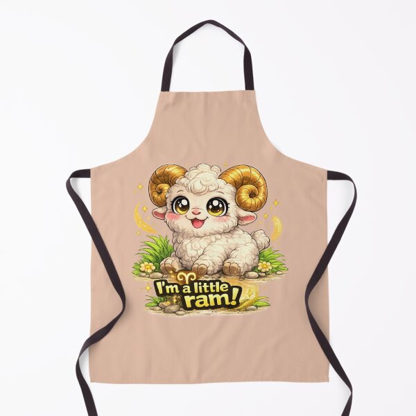 Item preview, Funny Cute Aries Ram Big Eyes Kawaii Zodiac Cartoon I’m a Little Ram designed and sold by StickyDelights.