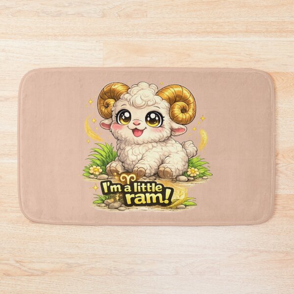 Item preview, Funny Cute Aries Ram Big Eyes Kawaii Zodiac Cartoon I’m a Little Ram designed and sold by StickyDelights.