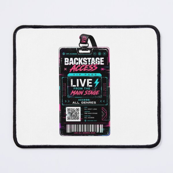 Item preview, VIP Backstage Pass Festival T-Shirt | Live From The Main Stage Cyberpunk Glitch Design designed and sold by Line-Mood1⭐️⭐️⭐️⭐️⭐️.