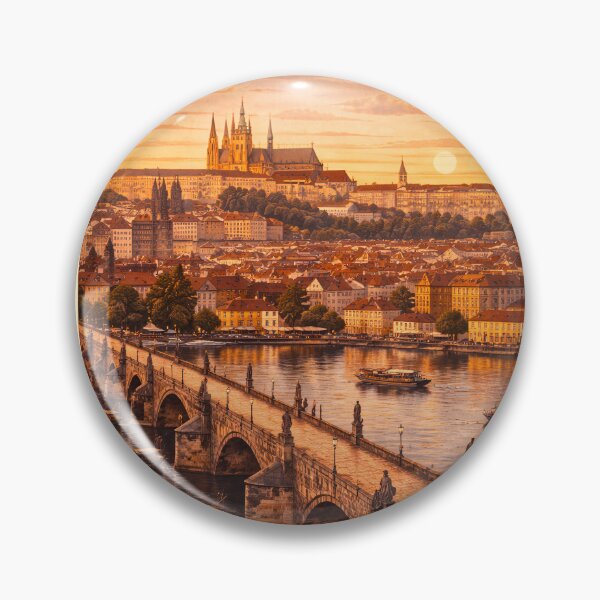 Item preview, Prague Vintage Travel Design – Retro Czech Aesthetic designed and sold by ArtYouFeel.