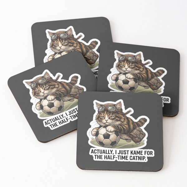 Item preview,  Funny Soccer Cat Half-time Catnip Meme Design designed and sold by Serene Whiskers.