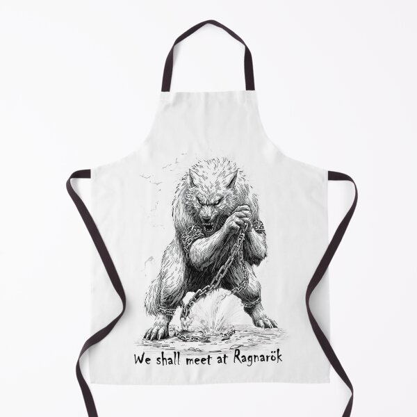 Item preview, Bound Fenrir: Ragnarök Awaits - Graphic Art Print designed and sold by ValhallaFantasy.