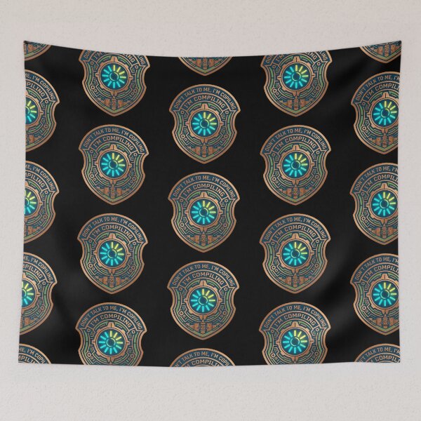 Item preview, Don't Talk To Me I'm Compiling Programmer Badge designed and sold by AkDesign022.