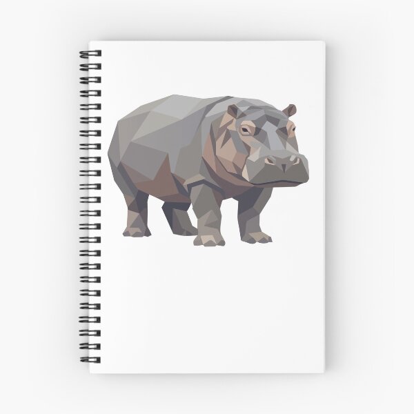Item preview, Mighty Hippo Low Poly Geometric Safari Wildlife Art designed and sold by BoyleDesignShop.