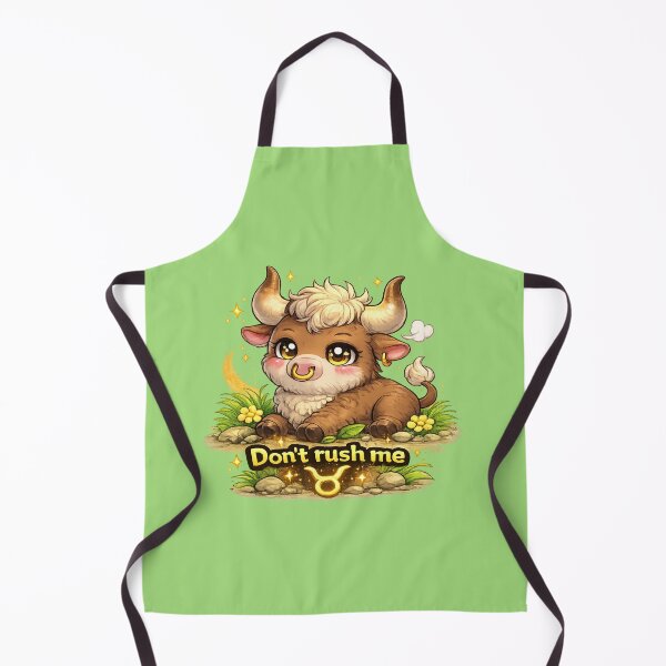 Item preview, Funny Cute Taurus Bull Big Eyes Kawaii Zodiac Cartoon Don’t Rush Me designed and sold by StickyDelights.