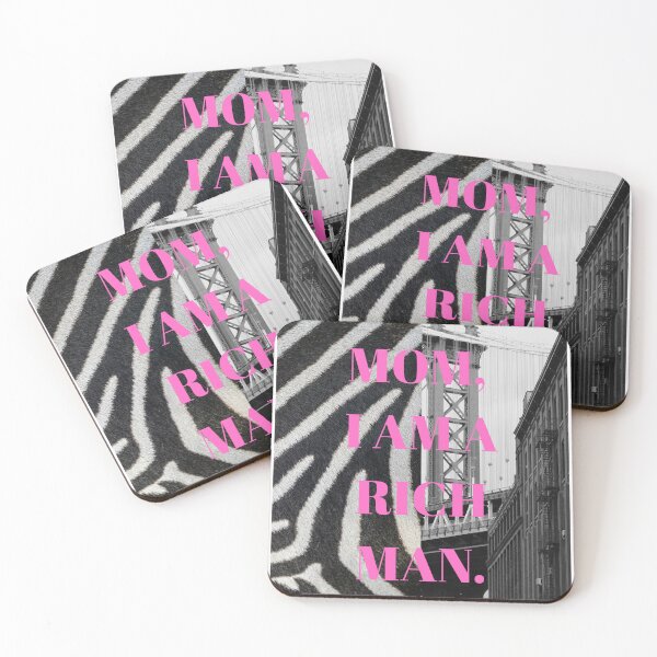 Item preview, Mom I am a Rich Man Print | Zebra, Pink, Eclectic Art designed and sold by courtdesigns44.