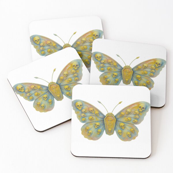 Item preview, Gothic Skull Butterfly – Dark Halloween Art designed and sold by Liberty4Punk.