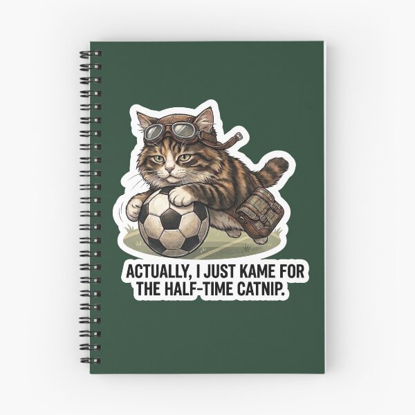 Item preview,  Funny Soccer Cat Half-time Catnip Meme Design designed and sold by Serene Whiskers.