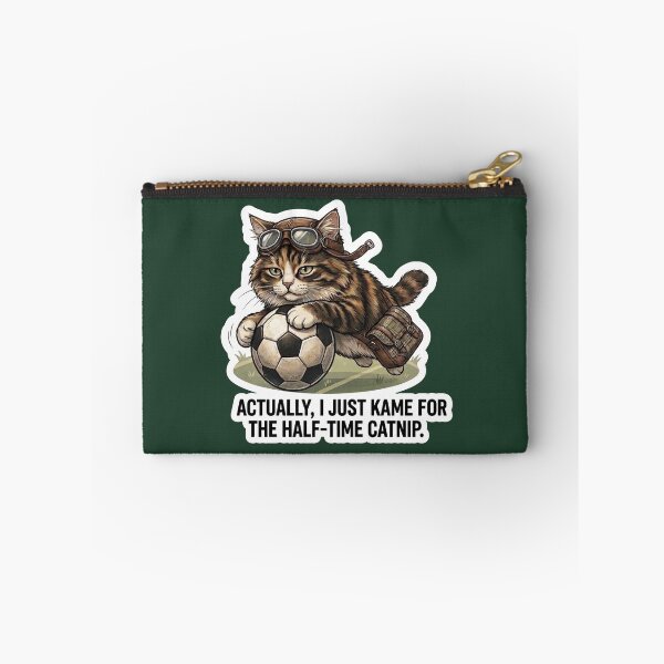 Item preview,  Funny Soccer Cat Half-time Catnip Meme Design designed and sold by Serene Whiskers.