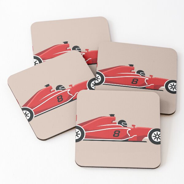 Item preview, Red Racer No.8 — Flat Vector F1 Car Side View designed and sold by ticzla95.