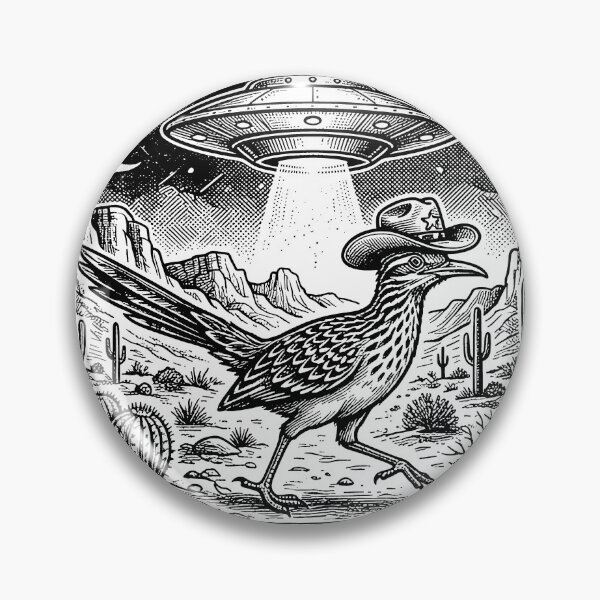 Item preview, Roadrunner Desert Dweller Arizona UFO Southwest Adventure Cowboy Bird designed and sold by graphixpolash.