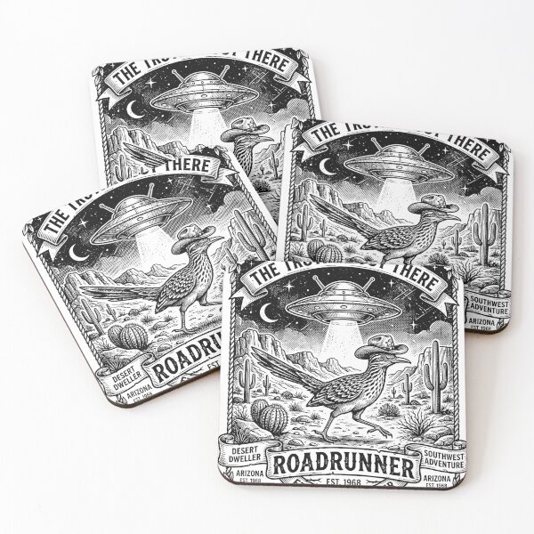 Item preview, Roadrunner Desert Dweller Arizona UFO Southwest Adventure Cowboy Bird designed and sold by graphixpolash.