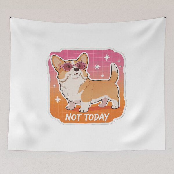 Item preview, Sassy Corgi With Pink Sunglasses Not Today 14 designed and sold by HealthyEnvy.