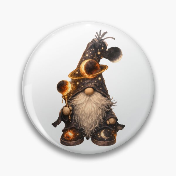 Item preview, Eclipse Gnome – Lunar Eclipse Wizard | Dark Celestial Shadow Gnome Art designed and sold by Aurora & Ink Artworks .