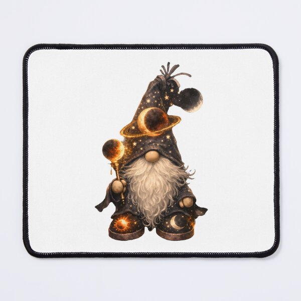 Item preview, Eclipse Gnome – Lunar Eclipse Wizard | Dark Celestial Shadow Gnome Art designed and sold by Aurora & Ink Artworks .