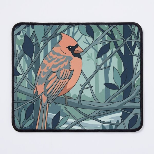 Item preview, Minimalist Northern Cardinal – Modern Forest Bird Vector Art designed and sold by BLUESKY11a.