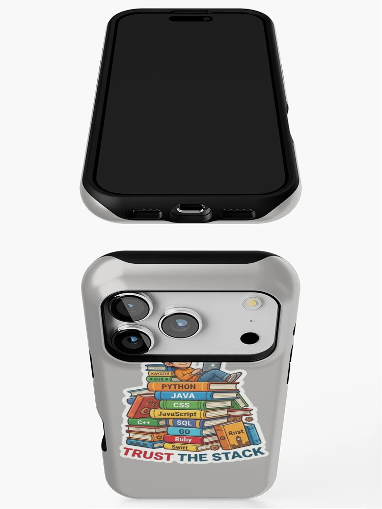 Thumbnail 3 of 4, iPhone Case, Trust The Stack Full Stack Developer Programming Languages designed and sold by AkDesign022.