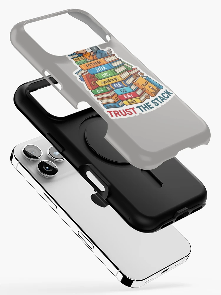 Thumbnail 2 of 4, iPhone Case, Trust The Stack Full Stack Developer Programming Languages designed and sold by AkDesign022.