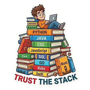 Artwork thumbnail, Trust The Stack Full Stack Developer Programming Languages by AkDesign022