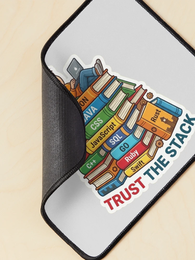 Thumbnail 2 of 5, Mouse Pad, Trust The Stack Full Stack Developer Programming Languages designed and sold by AkDesign022.