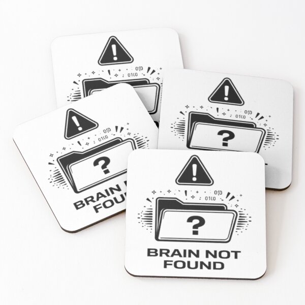 Item preview, Brain Not Found Funny Tech Meme Design designed and sold by MS-DesignArt.