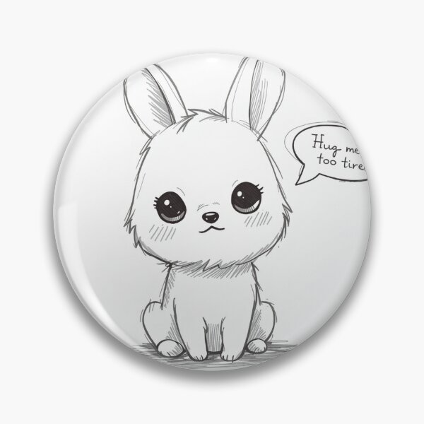 Item preview, Cute Bunny “Hug Me, Too Tired” Funny Introvert Sticker designed and sold by Sticker shop 007.