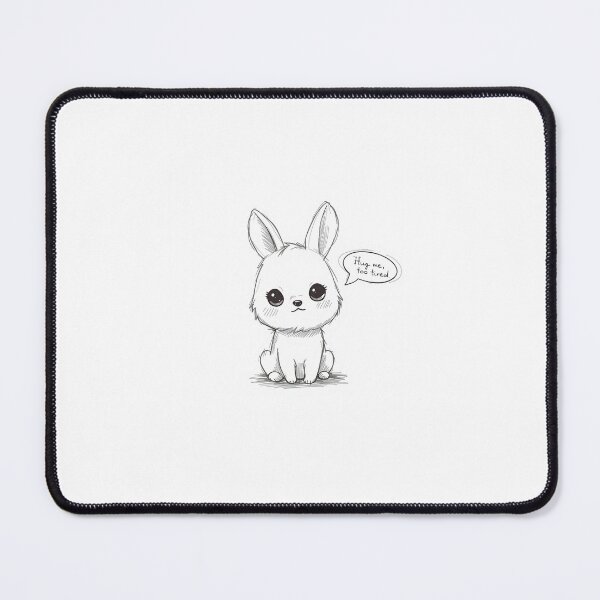 Item preview, Cute Bunny “Hug Me, Too Tired” Funny Introvert Sticker designed and sold by Sticker shop 007.