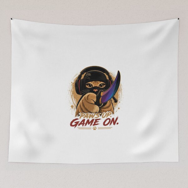 Item preview, Paws Up Game On Ninja Cat Gamer designed and sold by McPurrface.