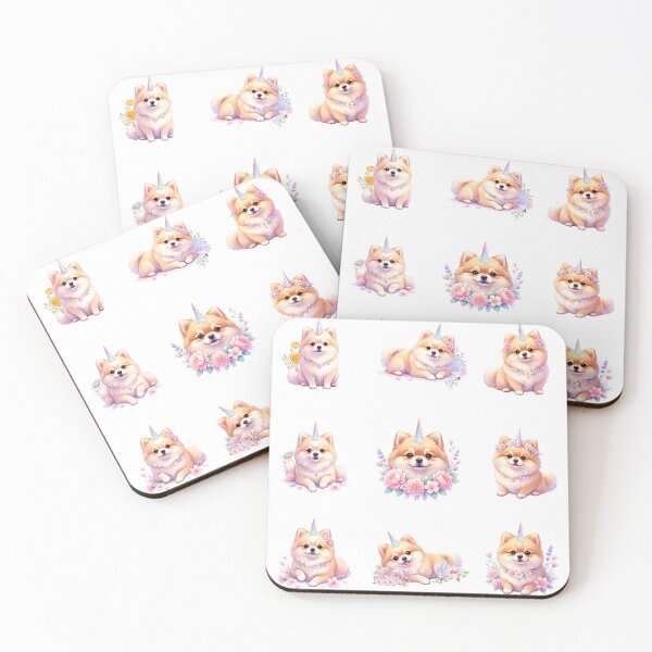 Item preview, Pomeranian Unicorn-Cute Pastel Puppy Fantasy Magic Art designed and sold by JessArty ⭐⭐⭐⭐⭐.