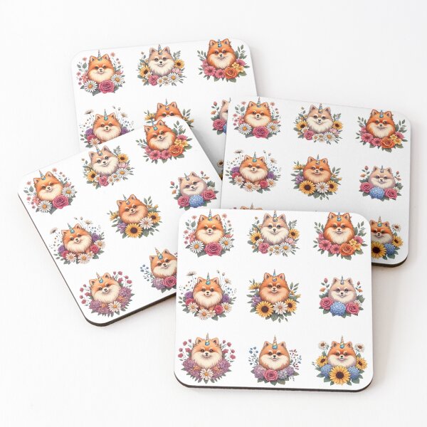 Item preview, Pomeranian Unicorn-Floral Puppy Cute Flower Aesthetic designed and sold by JessArty ⭐⭐⭐⭐⭐.