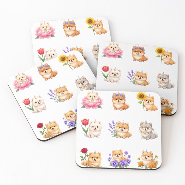 Item preview, Pomeranian Unicorn-Cute Puppy Flowers Pastel Kawaii designed and sold by JessArty ⭐⭐⭐⭐⭐.