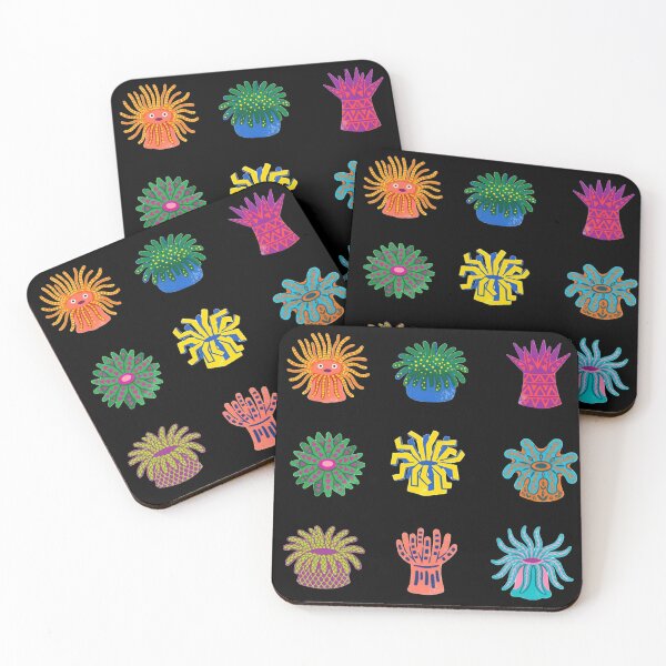 Item preview, Neon Tropical Sea Creatures, Anemone Squad- Stickers & Magnets designed and sold by 21 Tulips.