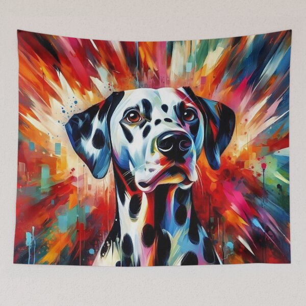Item preview, Black Spotted Dalmatian Acrylic Art Firehouse Dog Portrait designed and sold by Puppy Puzzles Plus.