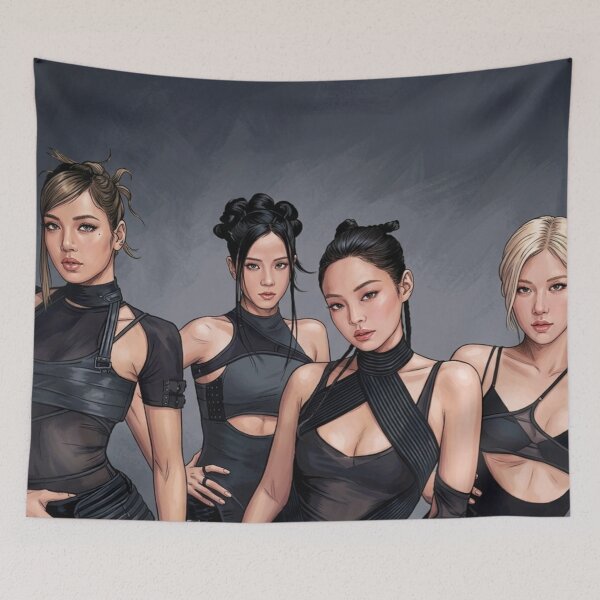 Item preview, BlackPink Dark Edges Kpop Pop Music Idols Music  designed and sold by Mind Space.