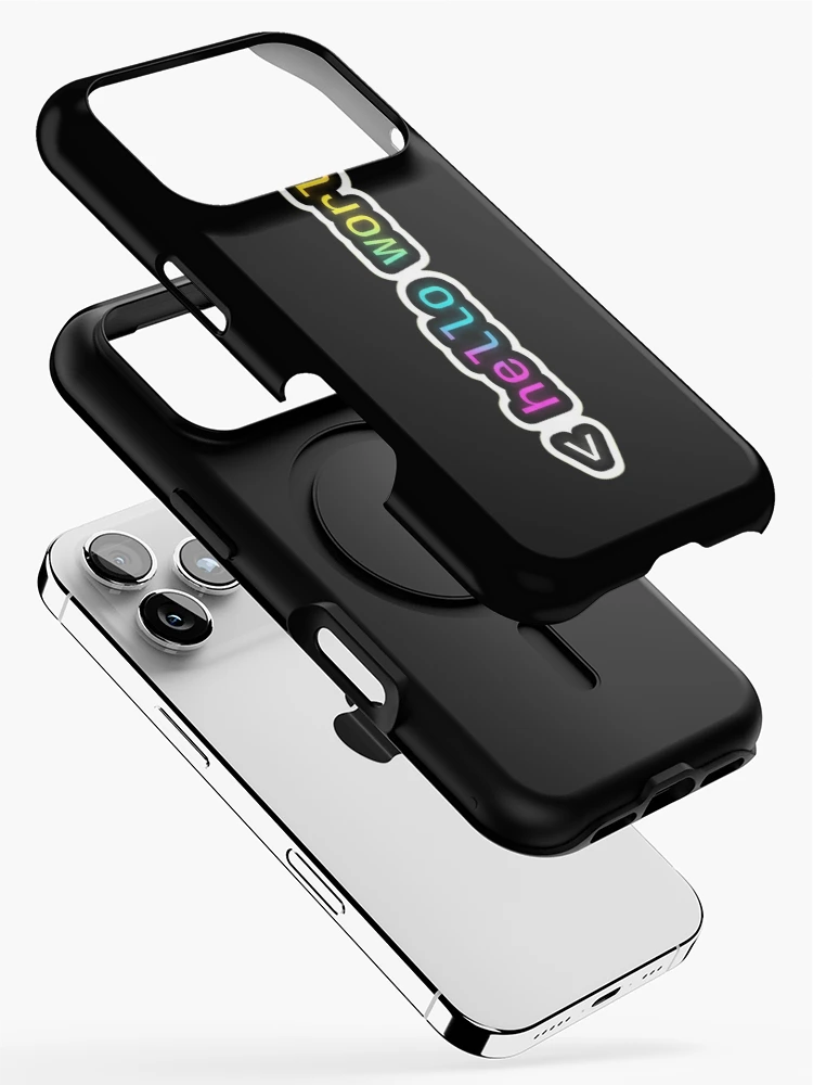 Thumbnail 2 of 4, iPhone Case, Hello World Neon Programmer First Code Syntax designed and sold by AkDesign022.