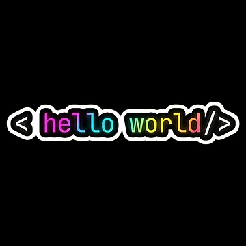 Artwork thumbnail, Hello World Neon Programmer First Code Syntax by AkDesign022