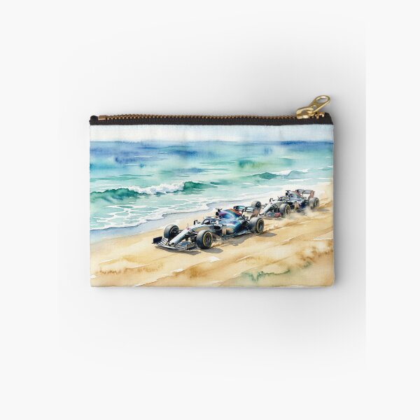 Item preview, Coastal Race — F1 Cars on Beach Watercolor Painting designed and sold by ticzla95.