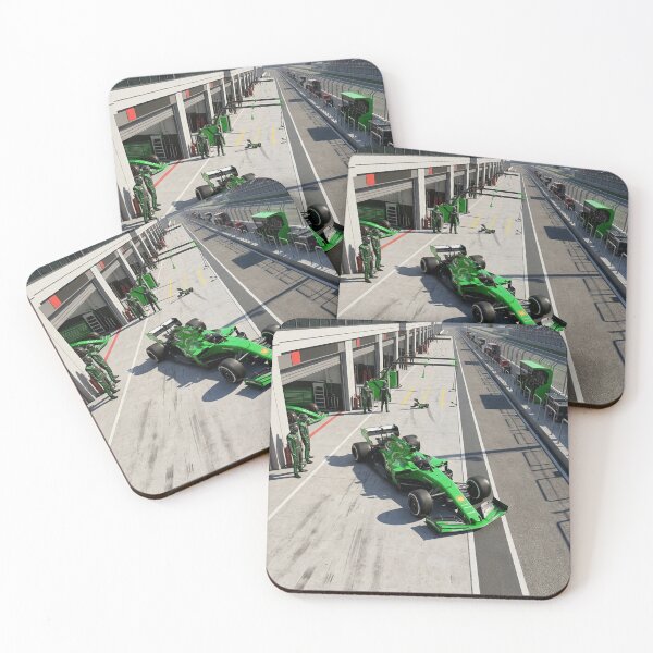 Item preview, Green Machine — F1 Car in Pit Lane with Crew 3D Render designed and sold by ticzla95.