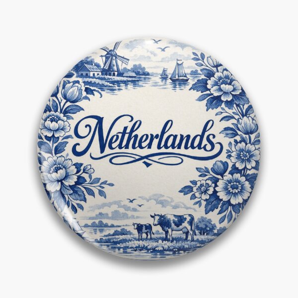 Item preview, Classic Netherlands in Delft Blue designed and sold by DutchView22.