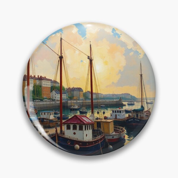 Item preview, The port of Dover, in the style of Renoir. designed and sold by oldMastersofart.