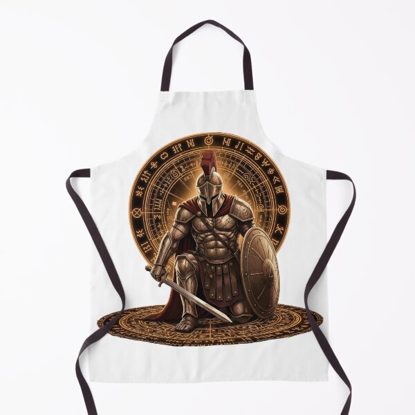 Item preview, You Are the Master of Your Discipline - Ancient Spartan Stoic Warrior with Sacred Gold Halo designed and sold by Joruproyect.